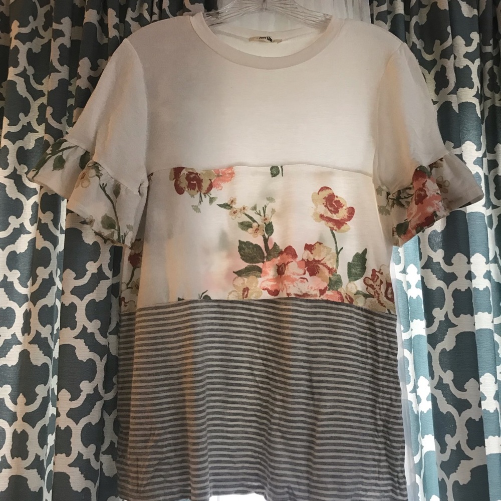 Floral and stripe